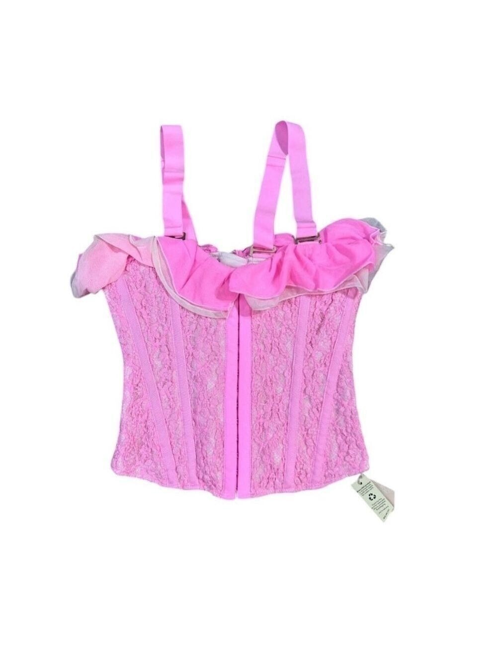 WE ARE HAH Seams Like Princess Corset M Rose Quartz Pink Lace Up Sexy- S & M - Picture 8 of 13